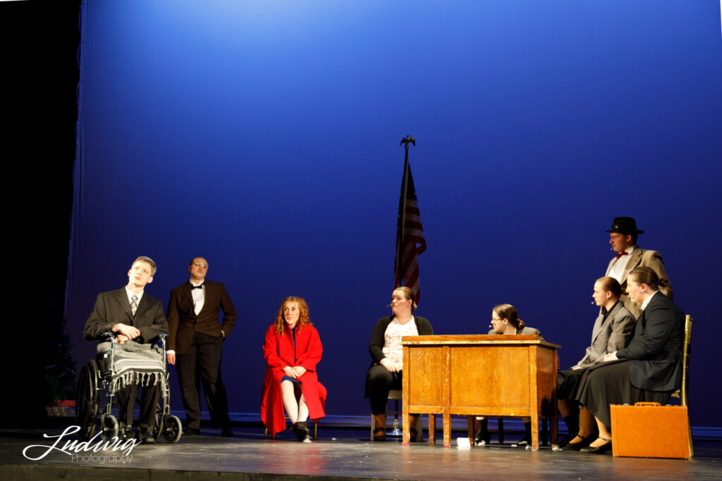 In the Oval Office with Franklin D. Roosevelt on stage