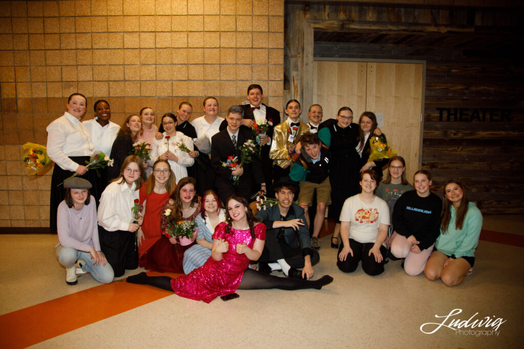 The cast of Annie, Laramie High School theatre Wyoming